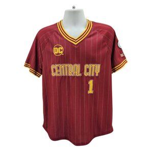 Boxlunch DC Comics Mens Large Jersey The Flash Central City Batting Bart Allen